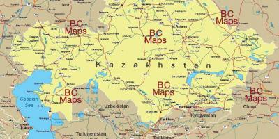 Kazakhstan cities map